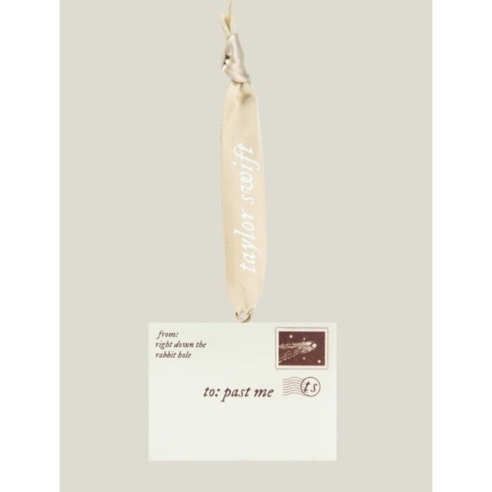 Taylor Swift Evermore Down The Rabbit Hole Envelope Ornament New